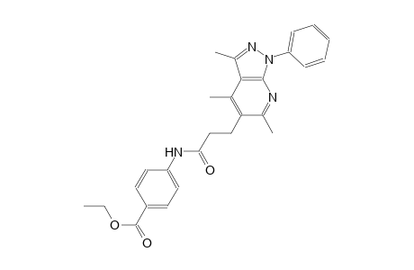 benzoic acid, 4-[[1-oxo-3-(3,4,6-trimethyl-1-phenyl-1H-pyrazolo[3,4-b]pyridin-5-yl)propyl]amino]-, ethyl ester