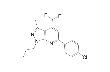 1H-pyrazolo[3,4-b]pyridine, 6-(4-chlorophenyl)-4-(difluoromethyl)-3-methyl-1-propyl-