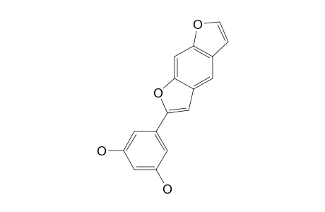 MORACIN-X;3',5'-DIHYDROXY-FURAN-(4'',5'':5,6)-ARYLBENZOFURAN