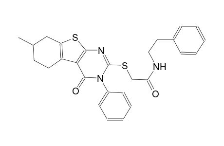 acetamide, 2-[(3,4,5,6,7,8-hexahydro-7-methyl-4-oxo-3-phenylbenzo[4,5]thieno[2,3-d]pyrimidin-2-yl)thio]-N-(2-phenylethyl)-