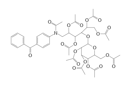 D-Glucitol, 1-[acetyl(4-benzoylphenyl)amino]-1-deoxy-4-O-(2,3,4,6-tetra-O-acetyl- .beta.-D-galactopyranosyl)-, 2,3,5,6-tetraacetate