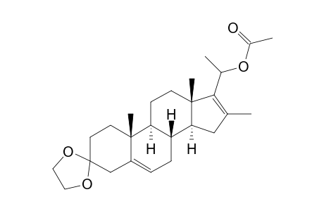3,3-ethylenedioxy-16-methylpregna-5,16-diene-20-acetate
