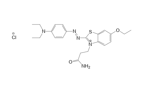 Benzothiazolium, 3-(3-amino-3-oxopropyl)-2-[[4-(diethylamino)phenyl]azo]-6-ethoxy-, chloride