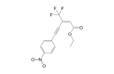 Ethyl 3-trifluoromethyl-5-(p-nitrophenyl)penta-2(Z)-en-4-ynoate