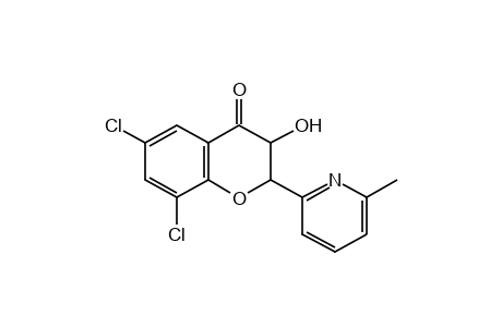 6,8-DICHLORO-3-HYDROXY-2-(6-METHYL-2-PYRIDYL)-4-CHROMANONE