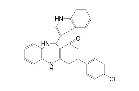 3-(4-chlorophenyl)-11-(1H-indol-3-yl)-2,3,4,5,10,11-hexahydro-1H-dibenzo[b,e][1,4]diazepin-1-one