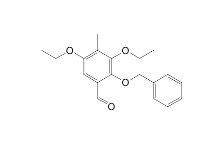 2-Benzoxy-3,5-diethoxy-4-methyl-benzaldehyde