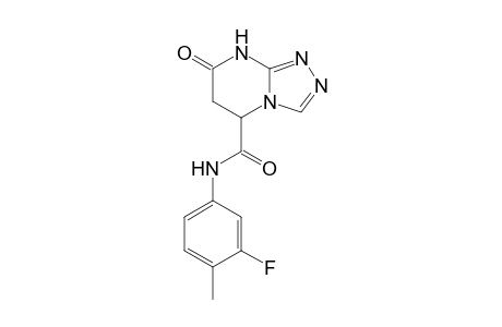 7-Oxo-N-(3-fluoro-4-methylphenyl)-5,6,7,8-tetrahydro-[1,2,4]triazolo[4,3-a]pyrimidine-5-carboxamide
