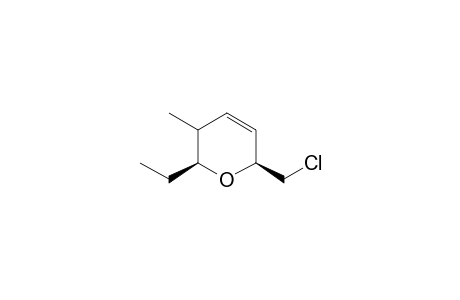 syn-2-Chloromethyl-5-methyl-6-ethyloxacyclohex-3-ene