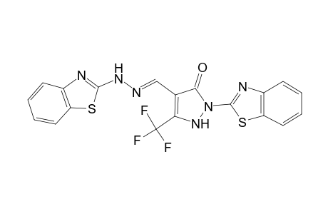 2-(1,3-Benzothiazol-2-yl)-3-oxo-5-(trifluoromethyl)-2,3-dihydro-1H-pyrazole-4-carbaldehyde 1,3-benzothiazol-2-ylhydrazone