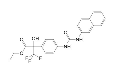 Benzeneacetic acid, .alpha.-hydroxy-4-[[(2-naphthalenylamino)carbonyl]amino]-.alpha.-(trifluoromethyl)-, ethyl ester