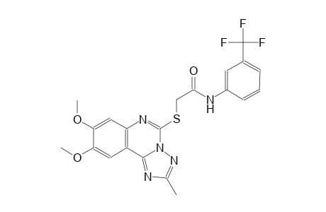 2-[(8,9-dimethoxy-2-methyl[1,2,4]triazolo[1,5-c]quinazolin-5-yl)sulfanyl]-N-[3-(trifluoromethyl)phenyl]acetamide
