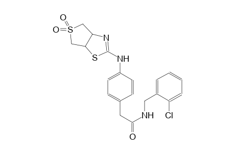benzeneacetamide, 4-[(3a,4,6,6a-tetrahydro-5,5-dioxidothieno[3,4-d]thiazol-2-yl)amino]-N-[(2-chlorophenyl)methyl]-