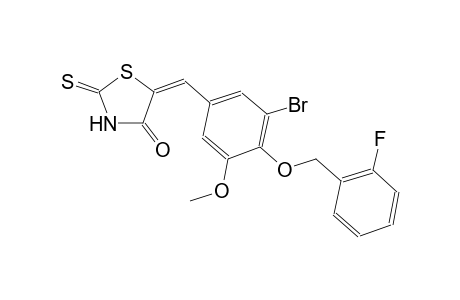 4-thiazolidinone, 5-[[3-bromo-4-[(2-fluorophenyl)methoxy]-5-methoxyphenyl]methylene]-2-thioxo-, (5E)-