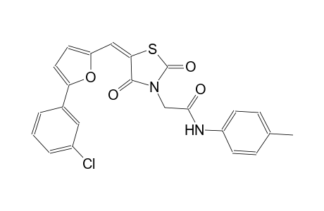 2-((5E)-5-{[5-(3-chlorophenyl)-2-furyl]methylene}-2,4-dioxo-1,3-thiazolidin-3-yl)-N-(4-methylphenyl)acetamide