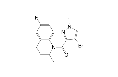 1-[(4-bromo-1-methyl-1H-pyrazol-3-yl)carbonyl]-6-fluoro-2-methyl-1,2,3,4-tetrahydroquinoline
