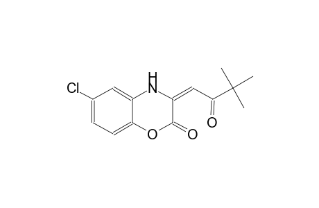(3E)-6-chloro-3-(3,3-dimethyl-2-oxobutylidene)-3,4-dihydro-2H-1,4-benzoxazin-2-one
