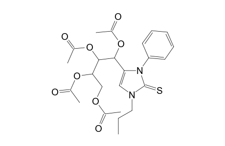 1,3-Dihydro-3-phenyl-1-propyl-4-(1',2',3',4'-tetrahydro-O-acetyl-D-arabinotetritol-1'-yl)-2H-imidazole-2-thione