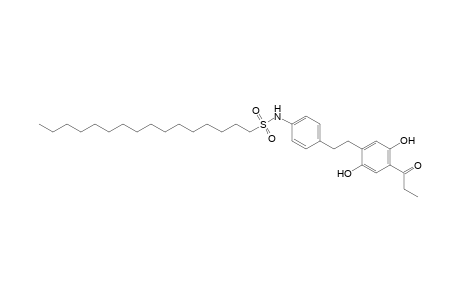 1-Hexadecanesulfonamide, N-[4-[2-[2,5-dihydroxy-4-(1-oxopropyl)phenyl]ethyl]phenyl]-
