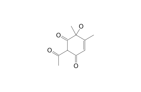2-ACETYL-6-HYDROXY-5,6-DIMETHYL-CYCLOHEX-4-ENE-1,3-DIONE