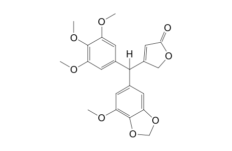 3-[(3-Methoxy-4,5-methylenedioxy)phenyl]-3-(3,4,5-trimethoxyphenyl)methylbut-2-enyrolactone