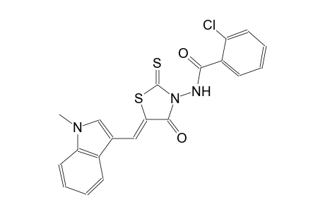 2-chloro-N-{(5Z)-5-[(1-methyl-1H-indol-3-yl)methylene]-4-oxo-2-thioxo-1,3-thiazolidin-3-yl}benzamide
