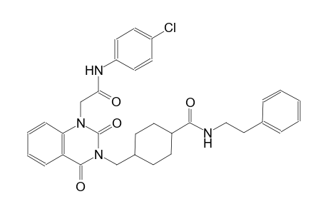 4-[(1-[2-(4-chloroanilino)-2-oxoethyl]-2,4-dioxo-1,4-dihydro-3(2H)-quinazolinyl)methyl]-N-(2-phenylethyl)cyclohexanecarboxamide