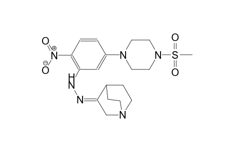 (3E)-1-azabicyclo[2.2.2]octan-3-one {5-[4-(methylsulfonyl)-1-piperazinyl]-2-nitrophenyl}hydrazone