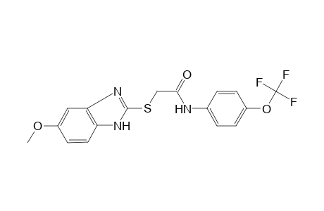2-[(5-methoxy-1H-benzimidazol-2-yl)sulfanyl]-N-[4-(trifluoromethoxy)phenyl]acetamide