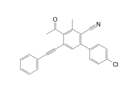 4-Acetyl-4'-chloro-3-methyl-5-(phenylethynyl)-[1,1'-biphenyl]-2-carbonitrile