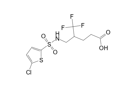 4-[(5-Chloro-thiophene-2-sulfonylamino)-methyl]-5,5,5-trifluoro-pentanoic acid
