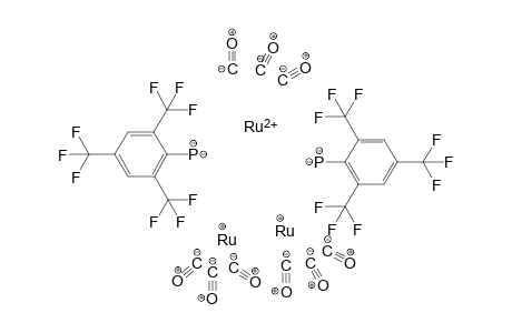 Ruthenium(II) diruthenium(I) bis([2,4,6-tris(trifluoromethyl)phenyl]phosphanediide) nonacarbonyl