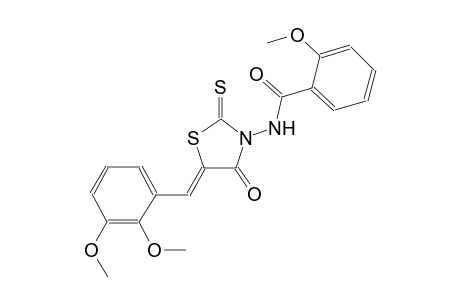 N-[(5Z)-5-(2,3-dimethoxybenzylidene)-4-oxo-2-thioxo-1,3-thiazolidin-3-yl]-2-methoxybenzamide