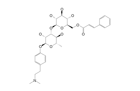 (E)-HORDENINE-(6-O-CINNAMOYL-BETA-D-GLUCOPYRANOSYL)-(1->3)-ALPHA-L-RHAMNOPYRANOSIDE