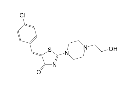 (5Z)-5-(4-chlorobenzylidene)-2-[4-(2-hydroxyethyl)-1-piperazinyl]-1,3-thiazol-4(5H)-one