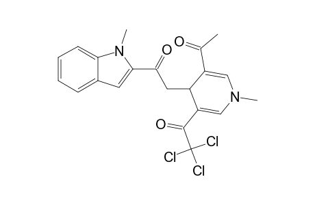 3-ACETYL-1-METHYL-4-[((1-METHYL-2-INDOLYL)-CARBONYL)-METHYL]-5-(TRICHLOROACETYL)-1,4-DIHYDROPYRIDINE