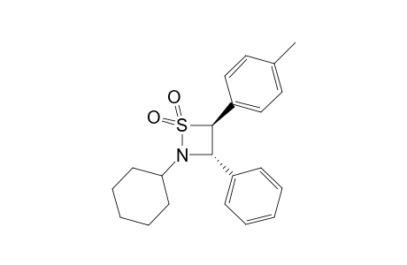 trans-2-Cyclohexyl-3-phenyl-4-(4-methylphenyl)-1,2-thiazetizine 1,1-dioxide