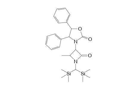 N-Bis(trimethylsilyl)methyl-2-methyl-3-(2-oxo-4,5-diphenyloxazolidin-3-yl)-1-azacyclobutan-4-one