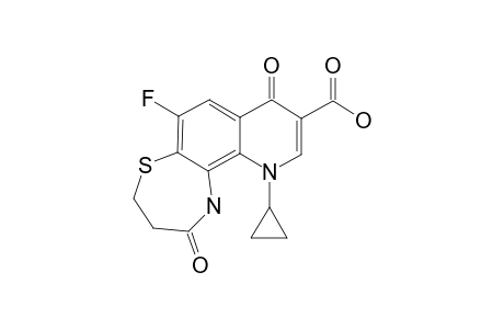 11-CYCLOPROPYL-6-FLUORO-2,8-DIOXO-1,2,3,4,8,11-HEXAHYDRO-[1,4]-THIAZEPINO-[2,3-H]-QUINOLINE-9-CARBOXYLIC-ACID