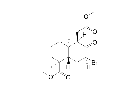 1-Naphthaleneacetic acid, 3-bromodecahydro-5-(methoxycarbonyl)-5,8a-dimethyl-2-oxo-, methyl ester, [1R-(1.alpha.,3.alpha.,4a.beta.,5.alpha.,8a.alpha.)]-