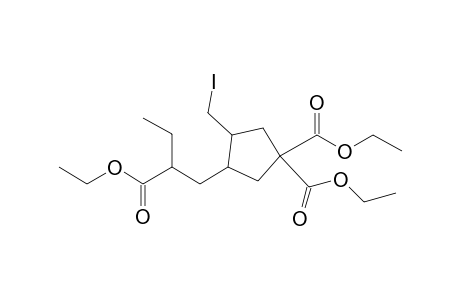 Diethyl 3-[2'-(ethoxycarbonyl)butyl]-4-iodomethylcyclopentane-1,1dioate