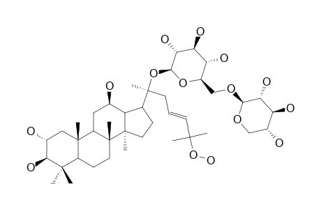 GYMNEMASIDE-VII;25-HYDROPEROXY-2-ALPHA,3-BETA,12-BETA,20S-TETRAHYDROXY-DAMMAR-23-ENE-20-O-BETA-D-PRIMEVEROSIDE