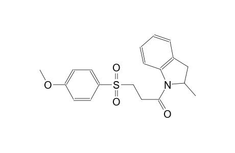 1H-indole, 2,3-dihydro-1-[3-[(4-methoxyphenyl)sulfonyl]-1-oxopropyl]-2-methyl-