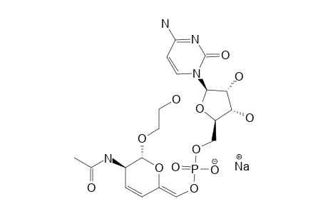(Z)-SODIUM-[2'-HYDROXYETHYL-2-ACETAMIDO-2,3,5-TRIDEOXY-6-PHOSPHORYL-BETA-D-GLYCERO-HEX-3,5-DIENOPYRANOSIDE-6-YL]-(CYTIDINE-5'-YL)-PHOSPHATE