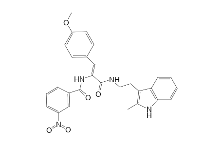 N-[(Z)-1-(4-methoxyphenyl)-3-[2-(2-methyl-1H-indol-3-yl)ethylamino]-3-oxidanylidene-prop-1-en-2-yl]-3-nitro-benzamide