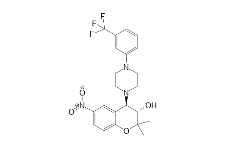 (3S,4R)-2,2-Dimethyl-6-nitro-4-(4-(3-(trifluoromethyl)phenyl)piperazin-1-yl)chroman-3-ol