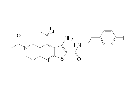 6-Acetyl-3-amino-N-[2-(4-fluorophenyl)ethyl]-4-(trifluoromethyl)-5,6,7,8-tetrahydrothieno[2,3-b][1,6]naphthyridine-2-carboxamide