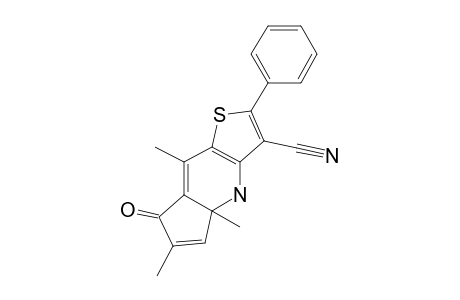 4a,7-dihydro-4a,6,8-trimethyl-7-oxo-2-phenyl-4H-cyclopenta[b]thieno[2,3-e]pyridine-3-carbonitrile
