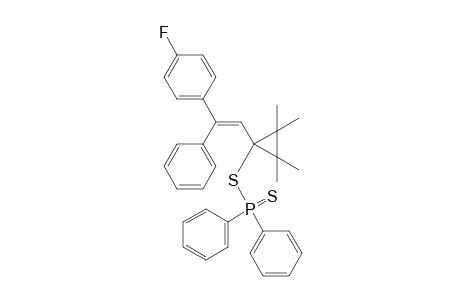 1-(2-(4-Fluorophenyl)-2-phenylvinyl)-2,2,3,3-tetramethylcyclopropyldiphenylphosphinodithioate