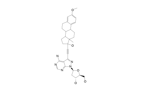 4-AMINO-1-(2-DEOXY-BETA-D-ERYTHRO-PENTOFURANOSYL)-3-[2-(17-HYDROXY-3-METHOXY-1,3-5-[10]-ESTRATRIENE-17A-YL)-ETHYNYL]-1-H-PYRAZOLO-[3.4-D]-PYRIMIDINE